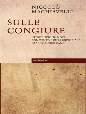 cover image of Sulle congiure